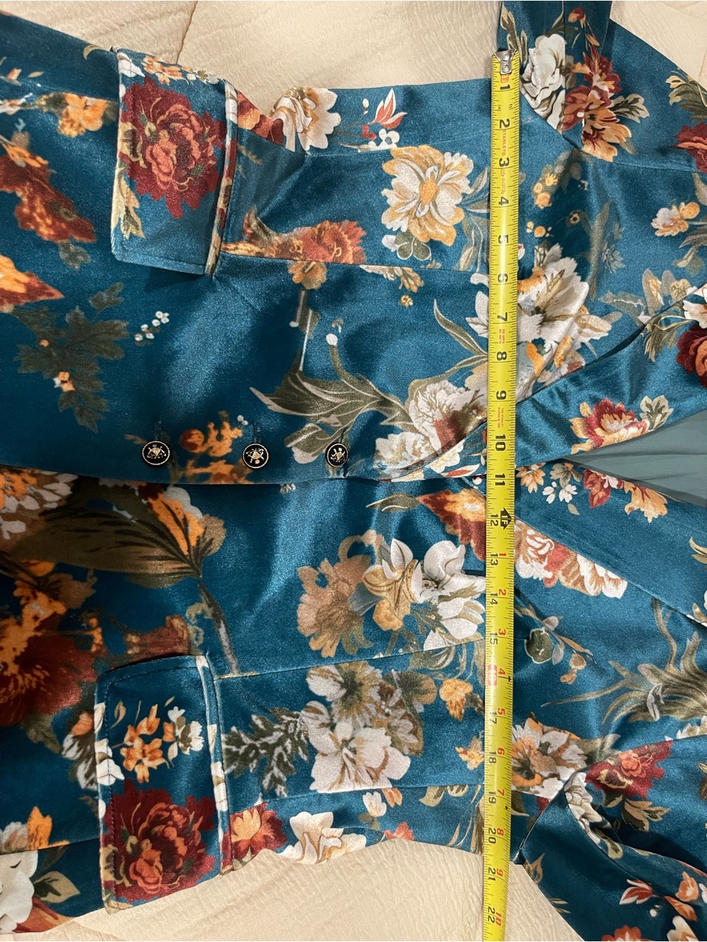 Floral Velvet Blazer - Multicolor - Picture 8 of 9